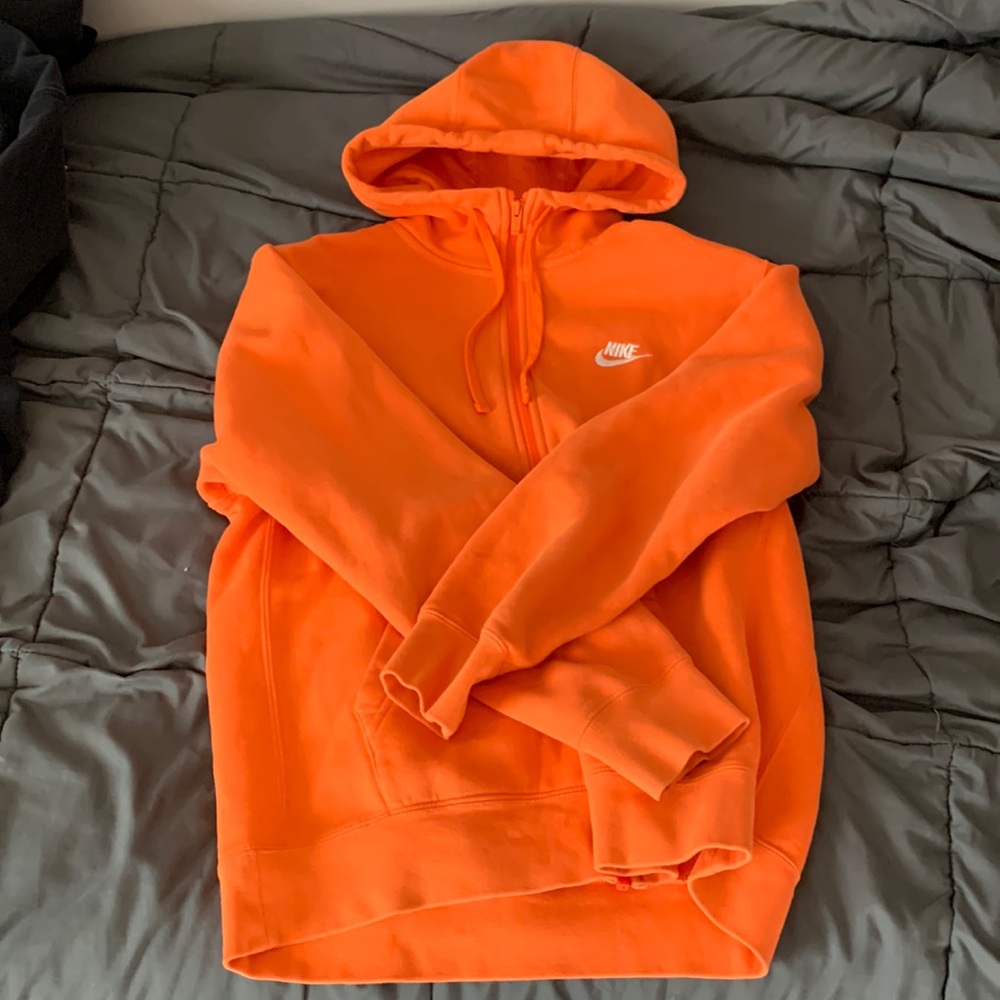 Bright orange Nike zip up